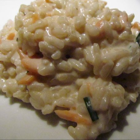 Risotto vodka e salmone