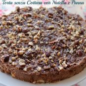 Torta Nutella e panna senza cottura