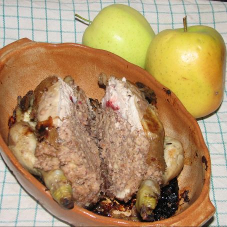 Galletto ripieno in salsa di frutta