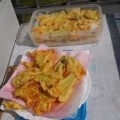 Fiori di zucca fritti in pastella - Tappa 1