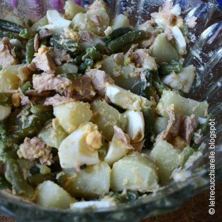 Insalata di patate, fagiolini e uovo 