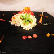 Fettuccine con ragù bianco di manzo con verdure estive croccanti - Tappa 1