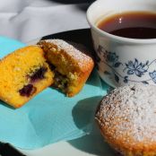 Muffin con mirtilli e mandorle