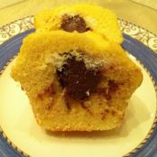 muffin con cuore di nutella