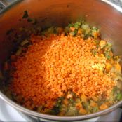 Zuppa di Lenticchie e Gamberi - Tappa 1