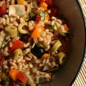 farro con mele e speck...insalate e polpette di farro