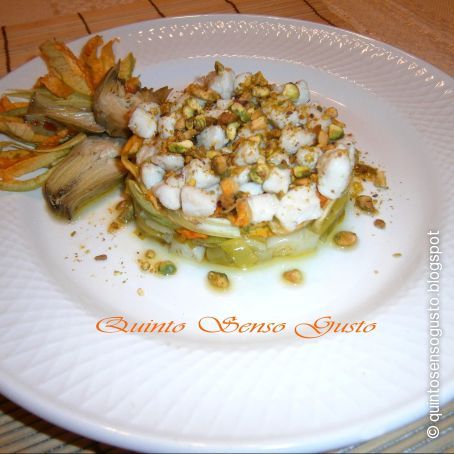 Insalata deliziosa di pesce Spatola