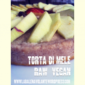 Torta di mele vegan e crudista