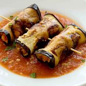 Involtini di melanzane con mortadella