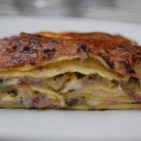 Lasagne ai funghi e formaggio