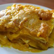 Lasagne di zucca, radicchio e scamorza