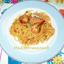 Linguine agli scampi e...pomodorini pachino