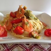 Linguine gamberi e zucchine