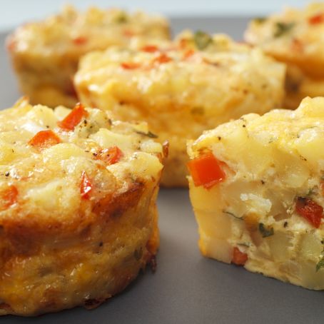 Frittatine monoporzione alle patate e peperoni rossi