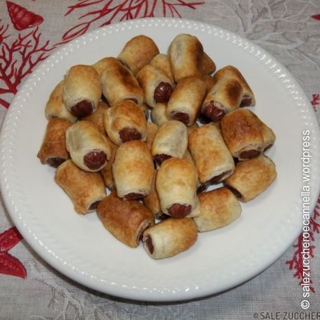 Mini hot dog in sfoglia
