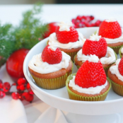 Muffins cappello di Babbo Natale