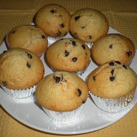 Muffin
con gocce di cioccolato classici