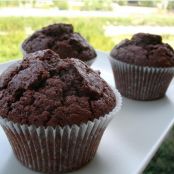 Muffin al doppio cioccolato e cacao
