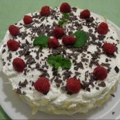 TORTA CIOCCO CREMA E LAMPONI (senza uova e grassi)