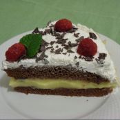 TORTA CIOCCO CREMA E LAMPONI (senza uova e grassi) - Tappa 2