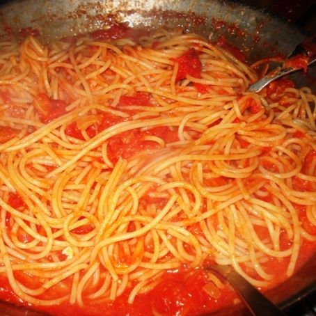 Spaghetti all'amatriciana.