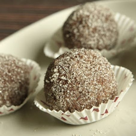 Palline di castagne e cioccolato