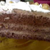 TORTA DI CREMA DI BURRO,NOCCIOLE E CIOCCOLATO