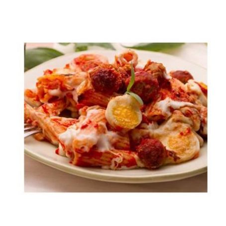 Pasta al forno con salsiccia e scamorza