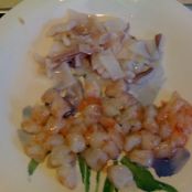 Risotto con calamari e gamberetti - Tappa 1
