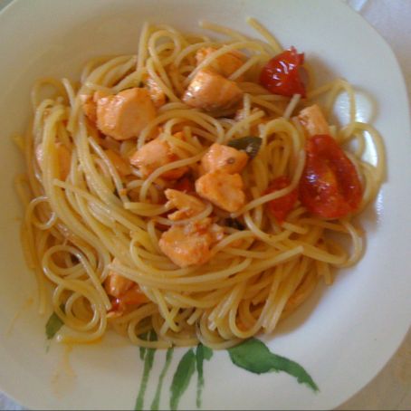 Spaghetti con il salmone
