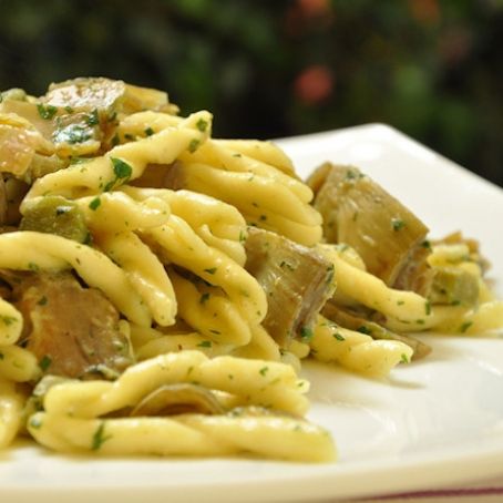 pasta con carciofi e crescenza
