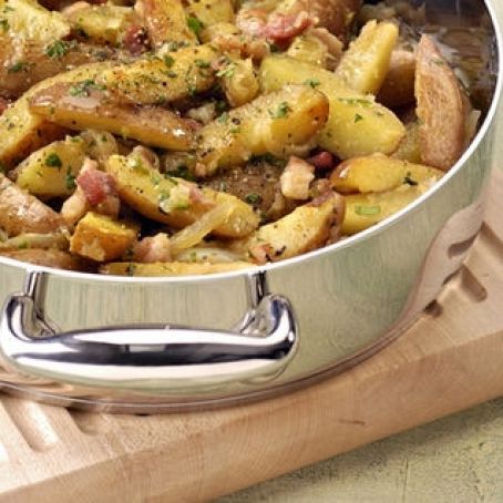 Patate in tegame alla pancetta