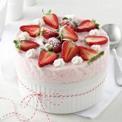 Sufflè gelato alle fragole.