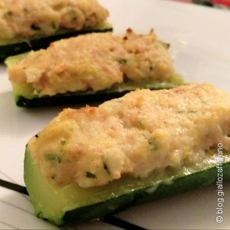 Zucchine ripiene patate e tonno