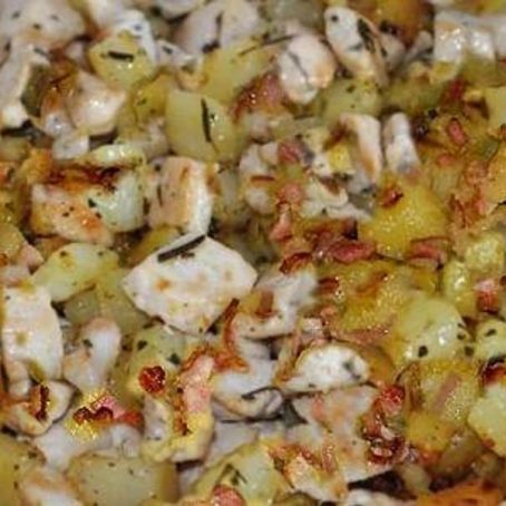 Pollo e patate fatte in padella....