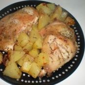 Pollo al forno con patate