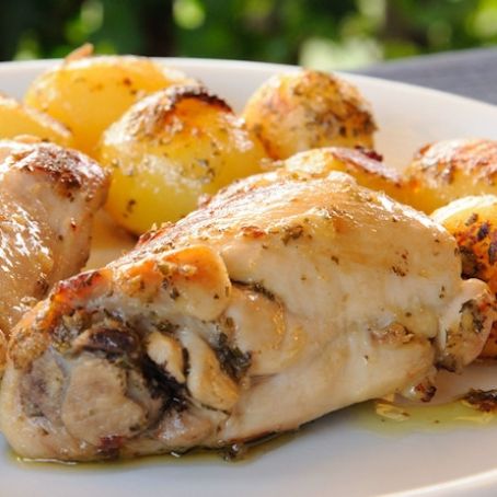 POLLO IN PADELLA CON PATATINE