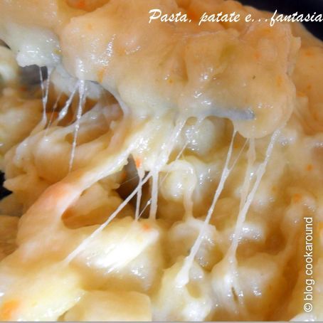 Pasta e patate ai quattro formaggi