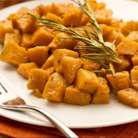 Zucca saltata al rosmarino e vino bianco