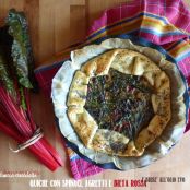 Quiche con spinaci, agretti e bieta rossa