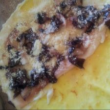 Crespelle radicchio, speck e fontina