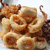 Anelli di calamari fritti - Tappa 1