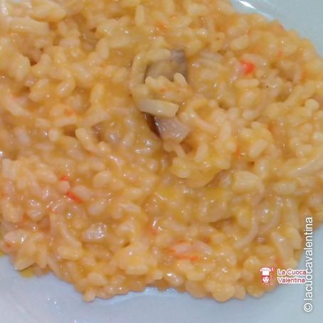 Risotto con zucca e funghi porcini