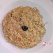 Risotto con zucca e olive nere per Halloween