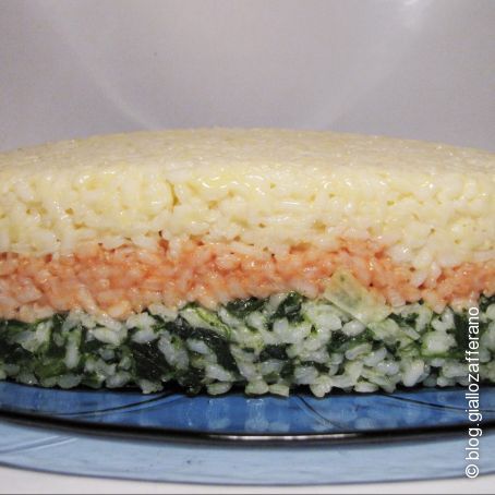 Sformato di riso tricolore