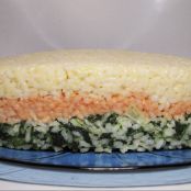 Sformato di riso tricolore