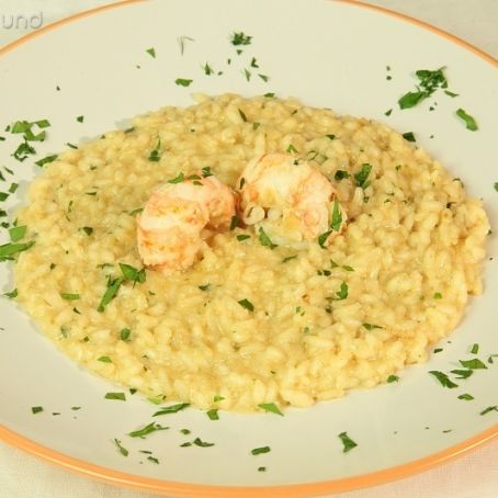Risotto con crema di scampi