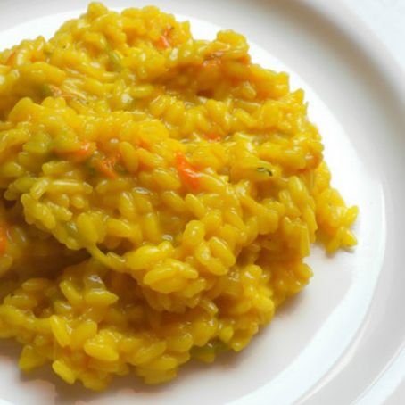 Risotto con fiori di zucca