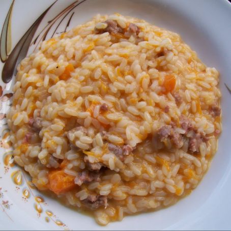 Risotto zucca e salsiccia