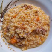 Risotto zucca e salsiccia